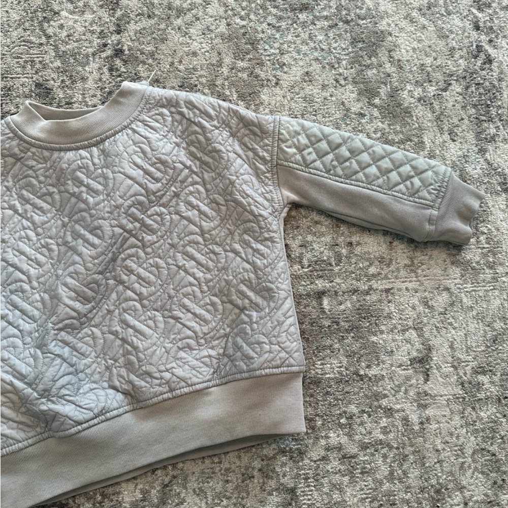 Burberry Boys Light Grey Timothie Top-padded Sweatshirt Size 3Y - Picture 2 of 9